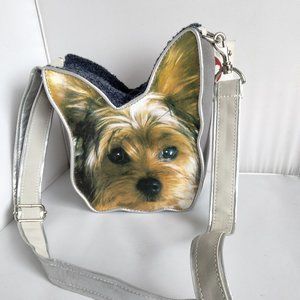 FuzzyNation YORKIE "lunchbox" style Purse - Small Damage on Strap